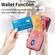 iPhone 15 Retro Card Wallet Fold Leather Phone Case with Strap - Pink