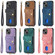 iPhone 15 Retro Card Wallet Fold Leather Phone Case with Strap - Pink