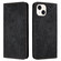 iPhone 15 Retro Elephant Embossed Leather Phone Case - Black