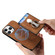 iPhone 15 Retro Folding Ring Holder Card Bag MagSafe Phone Case - Brown