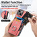 iPhone 15 Retro Skin-feel Ring Card Wallet Phone Case - Pink
