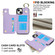 iPhone 15 RFlD Anti-theft Double Buckle Ring Zipper Card Phone Case - Purple