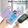 iPhone 15 RFlD Anti-theft Double Buckle Ring Zipper Card Phone Case - Purple
