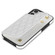 iPhone 15 Rhombic Dual Buckle Card Slots Phone Case with Lanyard - White