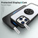 iPhone 15 Ring Holder PC Hybrid TPU Phone Case - Black