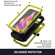 iPhone 15 R-JUST Shockproof Life Waterproof Dust-proof Metal + Silicone Phone Case with Holder - Yellow