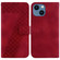 iPhone 15 Seven-shaped Embossed Leather Phone Case - Red