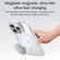 iPhone 15 Shiny Shield MagSafe Lens Holder Phone Case - Silver