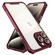 iPhone 15 Shockproof Acrylic Phone Case with Lens Glass Film - Wine Red