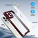 iPhone 15 Shockproof Acrylic Phone Case with Lens Glass Film - Wine Red