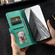 iPhone 15 Simple 6-Card Wallet Leather Phone Case - Green