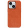 iPhone 15 Skin Feel Denim Leather MagSafe Phone Case - Orange