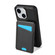 iPhone 15 Skin Feel Detachable Card Bag Magsafe Phone Case - Black