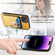 iPhone 15 Skin Feel Ring Holder Wallet Magnetic Phone Case - Yellow