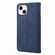 iPhone 15 Skin Feel Splicing Leather Phone Case - Blue
