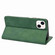 iPhone 15 Skin Feel Splicing Leather Phone Case - Green