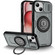 iPhone 15 Sliding Camshield TPU Hybrid PC Magnetic Holder Phone Case - Grey