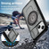 iPhone 15 Sliding Camshield TPU Hybrid PC Magnetic Holder Phone Case - Grey