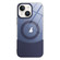iPhone 15 Slim Color Contrast MagSafe PC Transparent Phone Case - Purple