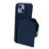 iPhone 15 Solid Color Metal Buckle Card Slots Bag Phone Case - Blue