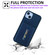 iPhone 15 Solid Color Metal Buckle Card Slots Bag Phone Case - Blue