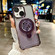 iPhone 15 Space Gradient Glitter MagSafe Holder Phone Case with Lens Film - Purple