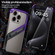 iPhone 15 S-shaped Stand Frameless Metal Phone Case - Silver