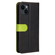 iPhone 15 Stitching-color Leather Phone Case - Green