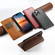 iPhone 15 Suteni Calf Texture Horizontal Flip Leather Phone Case - Brown