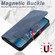 iPhone 15 Suteni J07 Multi-functional Horizontal MagSafe Denim Leather Phone Case - Blue