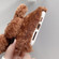 iPhone 15 Teddy Dog Plush TPU Phone Case - Brown