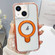 iPhone 15 Translucent 3 in 1 Holder MagSafe Phone Case - Orange