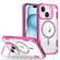 iPhone 15 Transparent Acrylic MagSafe Lens Holder Phone Case - Pink