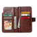 iPhone 15 Tri-Fold 9-Card Wallets Leather Phone Case - Brown