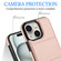 iPhone 15 Tri-fold Holder Leather Phone Case with Card Slot - Rose Gold