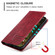 iPhone 15 TTUDRCH RFID Retro Texture Magnetic Leather Phone Case - Red