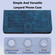 iPhone 15 Tulips Embossed Leather Phone Case with Lanyard - Blue