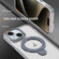 iPhone 15 Two Color TPU Hybrid Acrylic MagSafe Magnetic Holder Phone Case - Grey