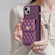 iPhone 15 Vertical Wallet Rhombic Leather Phone Case - Dark Purple