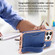 iPhone 15 VIETAO Card Slot Wristband Phone Case with Lanyard - Blue