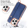iPhone 15 VIETAO Card Slot Wristband Phone Case with Lanyard - Blue
