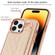 iPhone 15 VIETAO Rhombic Texture Wristband PU Phone Case - Black