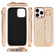 iPhone 15 VIETAO Rhombic Texture Wristband PU Phone Case - Black
