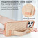 iPhone 15 VIETAO Rhombic Texture Wristband PU Phone Case - Pink