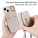 iPhone 15 VIETAO Ring Holder Card Bag Phone Case with Lanyard - Grey