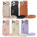 iPhone 15 VIETAO Ring Holder Card Bag Phone Case with Lanyard - Purple