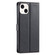 iPhone 15 Voltage Ultra-thin Dot Leather Phone Case - Black
