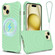 iPhone 15 Wave Texture MagSafe Magnetic Liquid Silicone Phone Case - Green