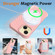 iPhone 15 Wave Texture MagSafe Magnetic Liquid Silicone Phone Case - Pink