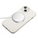iPhone 15 Wheat MagSafe Magnetic Straw Material + TPU Phone Case with Lanyard - White